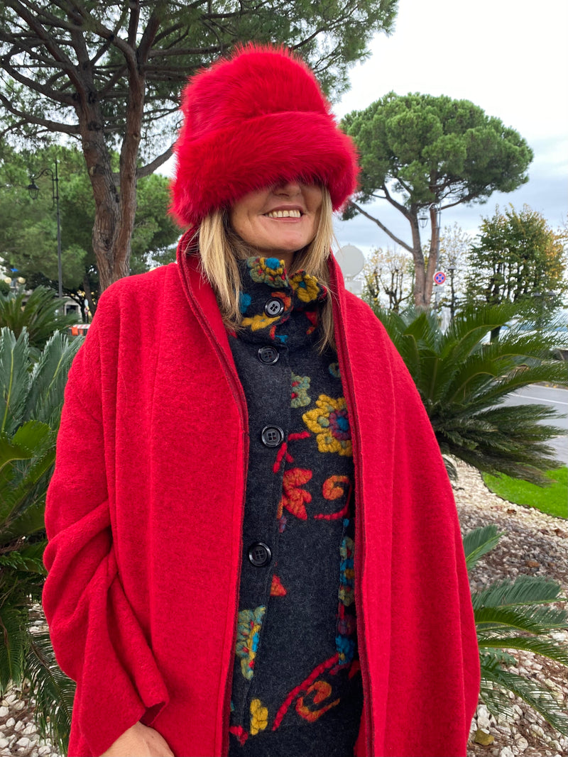 CAPPELLINO TEDDY ROSSO