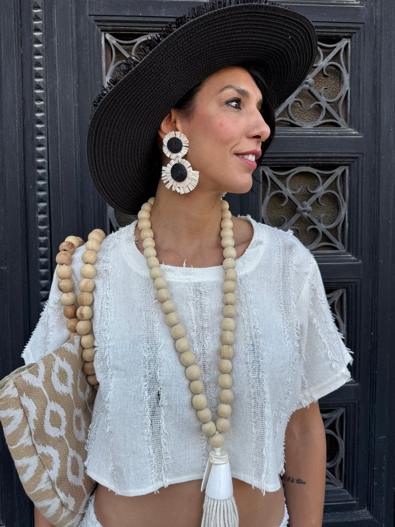 ORECCHINI IN RAFFIA