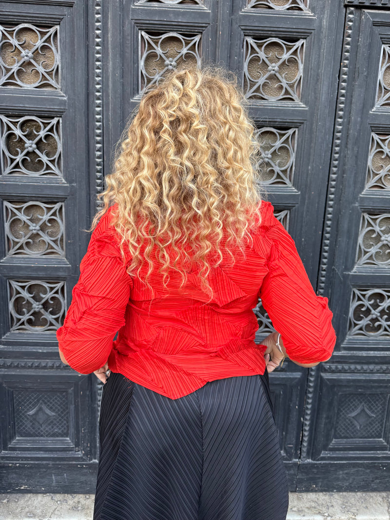 BLUSA IN PLISSÈ PIZZICATO