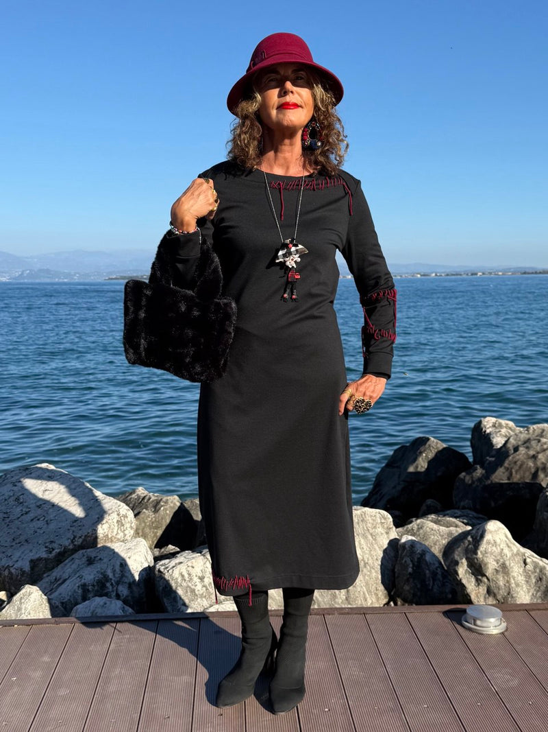 ABITO IN COTONE E VISCOSE FELPATI