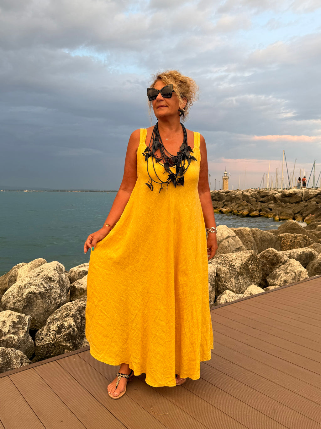 ABITO LINO KELLY GIALLO