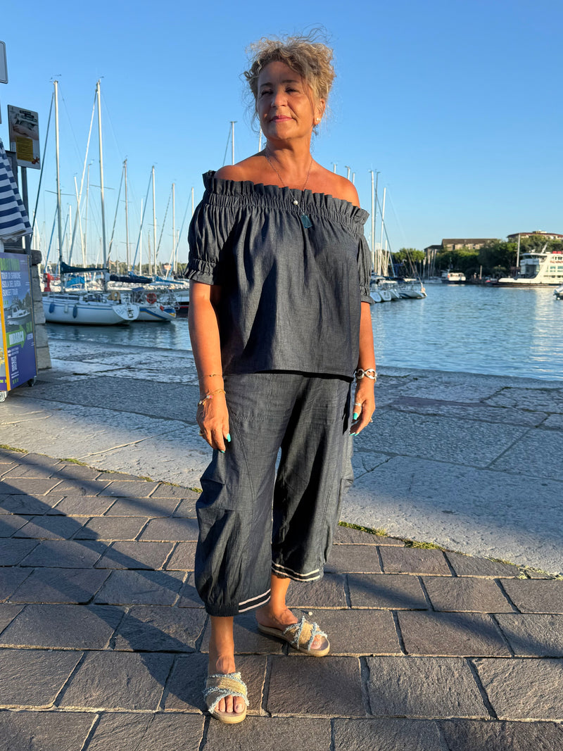 BLUSA SCOLLO BARCHETTA