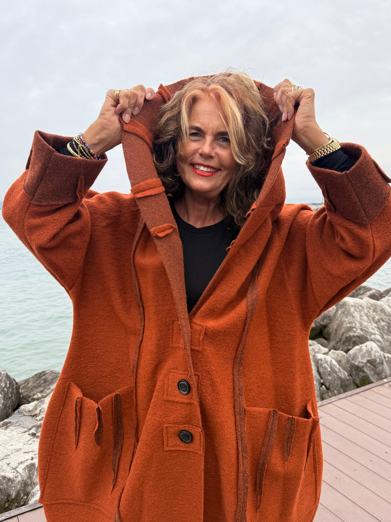 CAPPOTTO ETNIC ARANCIONE