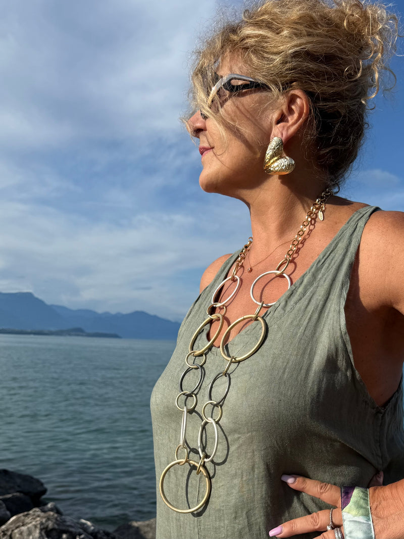 COLLANA ANELLI MULTICOLOR
