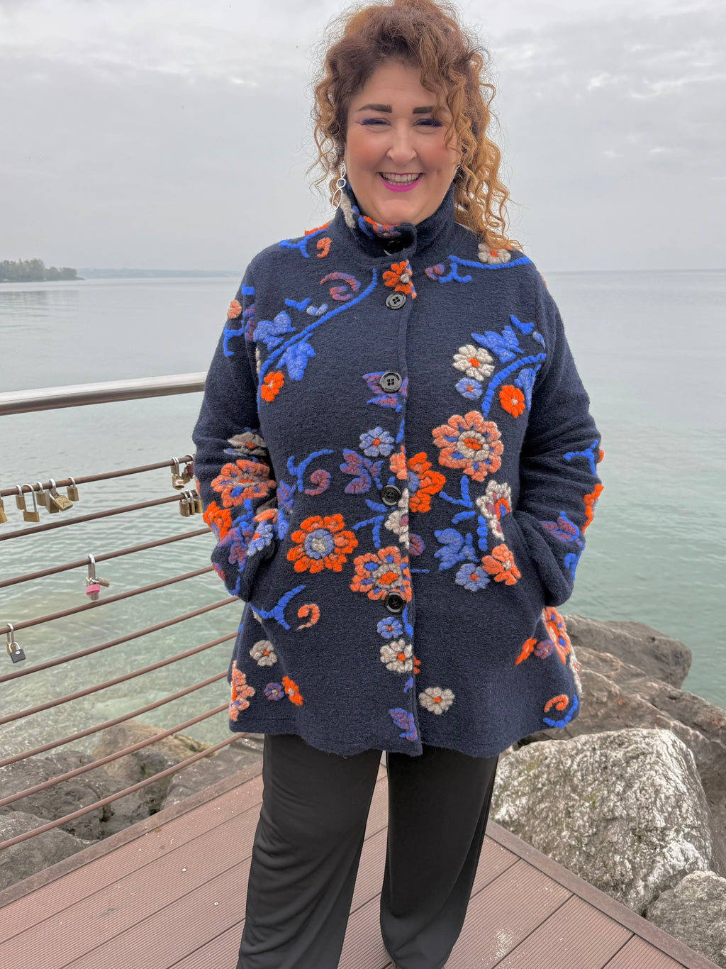 GIACCA LUNGA DORIS BLU