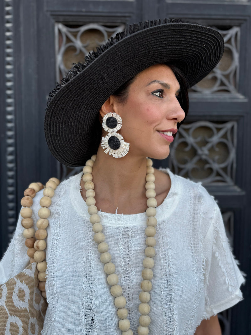 ORECCHINI IN RAFFIA
