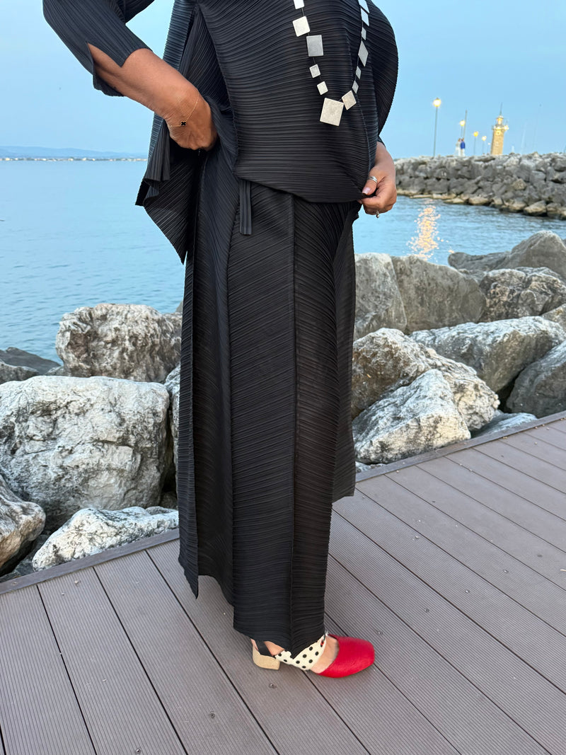 PANTALONI  IN PLISSE' CIN PANNELLI