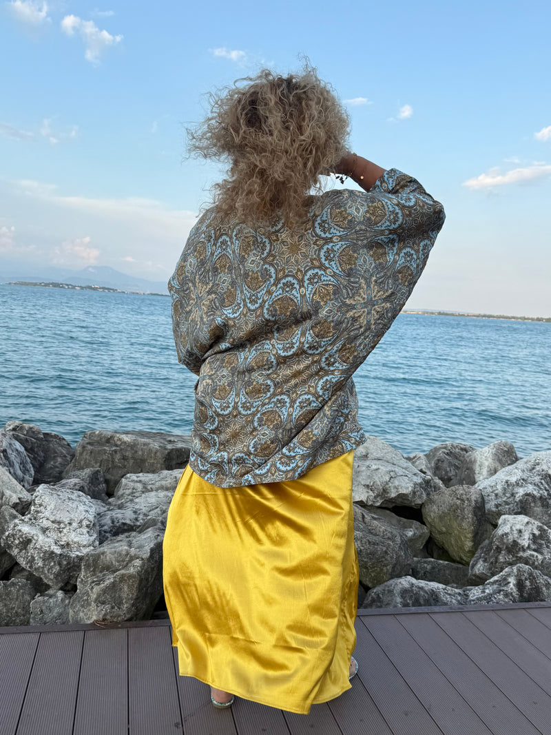 Kimono corto Celeste