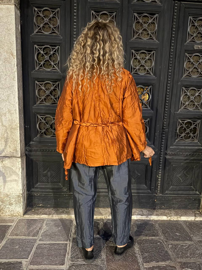GIACCA TAFTA ARANCIONE RAMATO