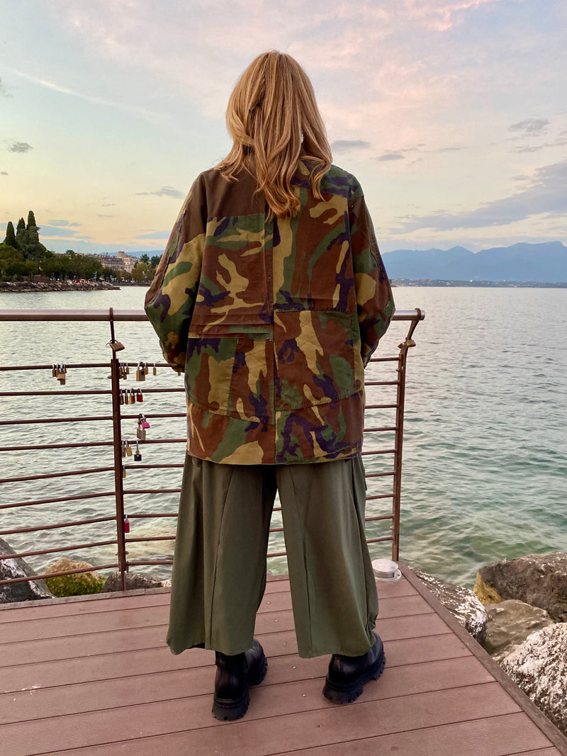 GIACCA MILITARE OVER PATCHWORK