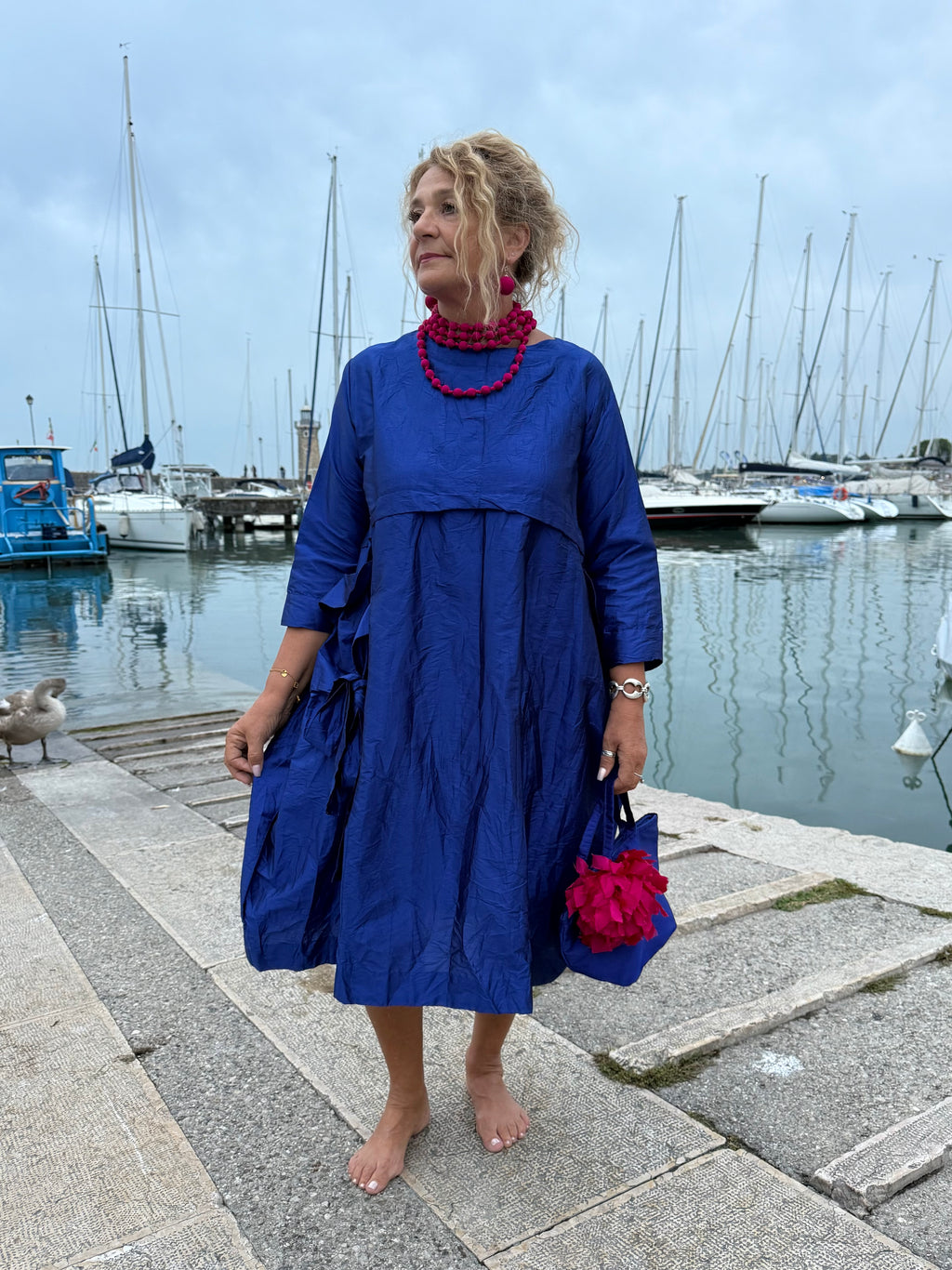 ABITO MAXI STROPICCIATO BLUETTE
