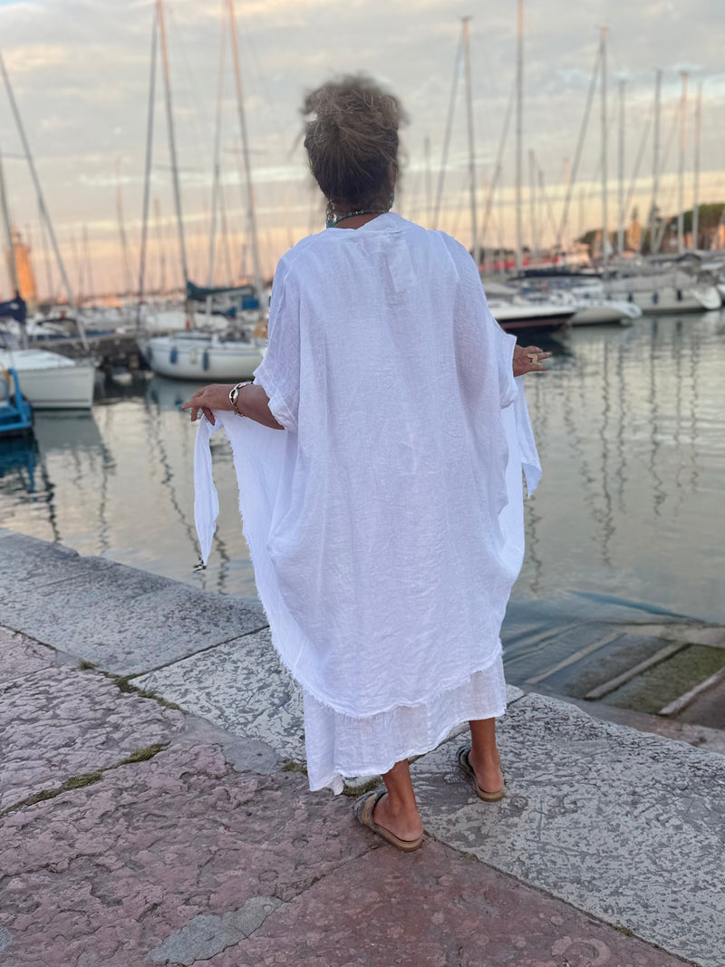 SPOLVERINO NODO BIANCO IN LINO