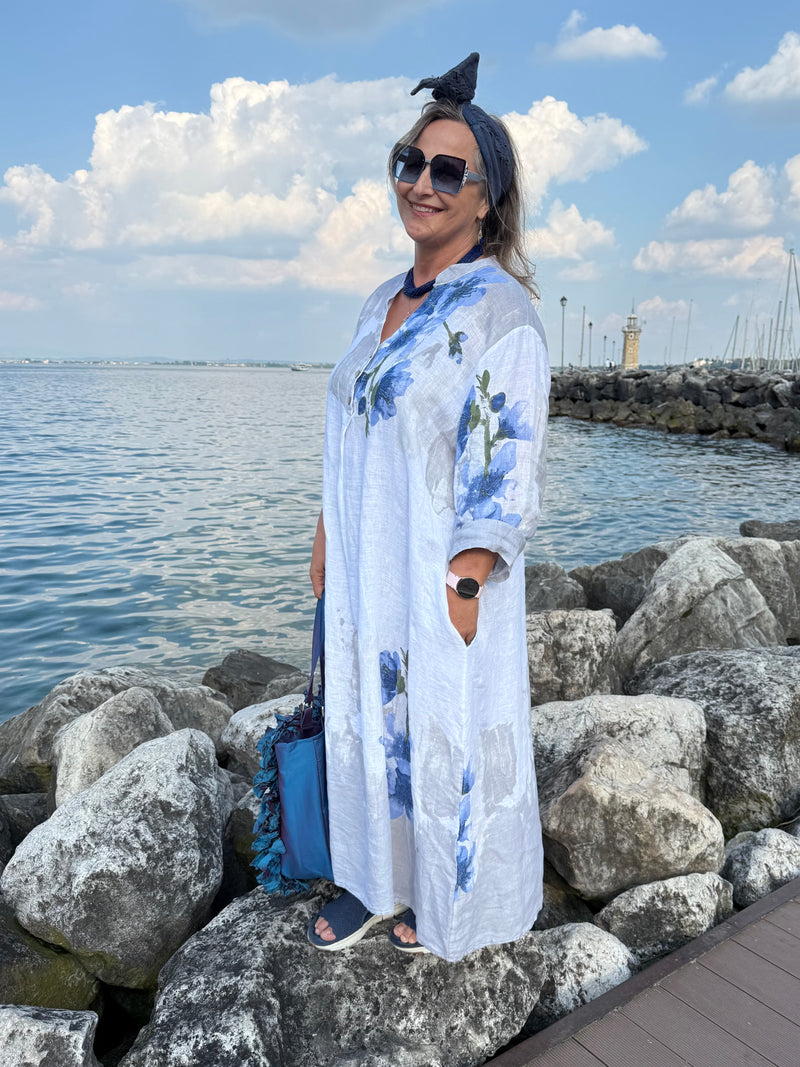 ABITO IN LINO IBISCUS BIANCO