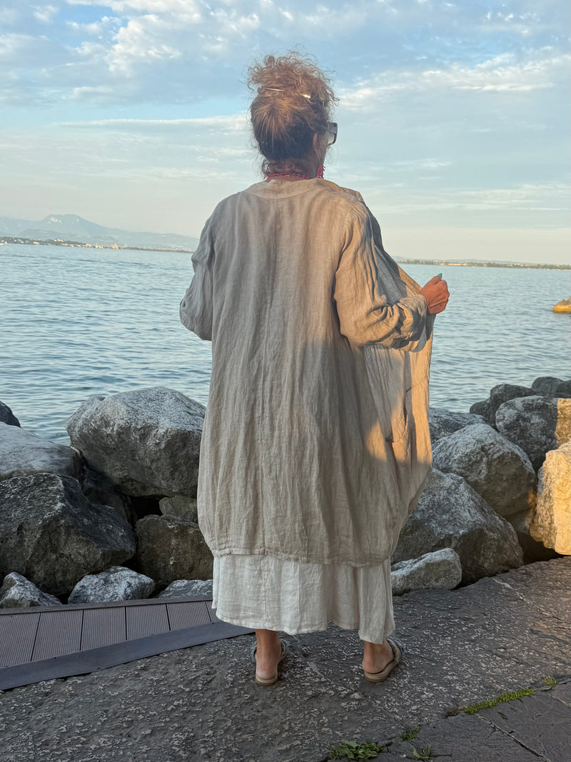 ABITO ELIDIE IN LINO SABBIA
