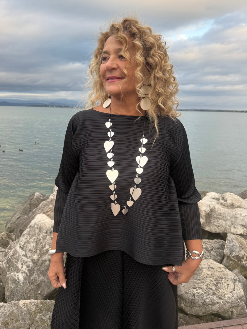 BLUSA A PANNELLO PLISSE