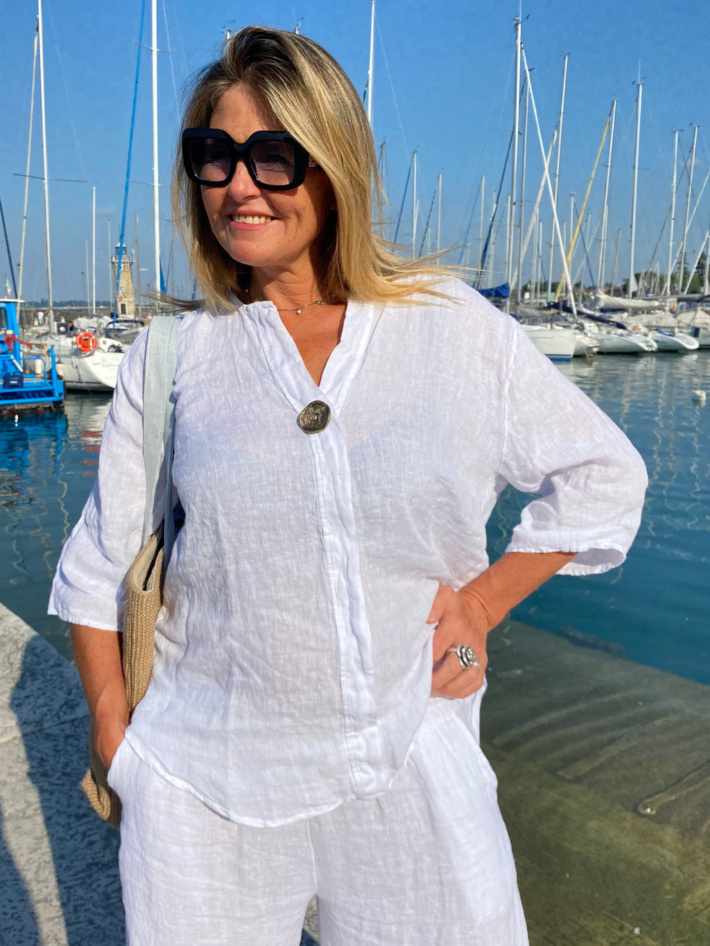 CAMICIA BIANCA IN LINO