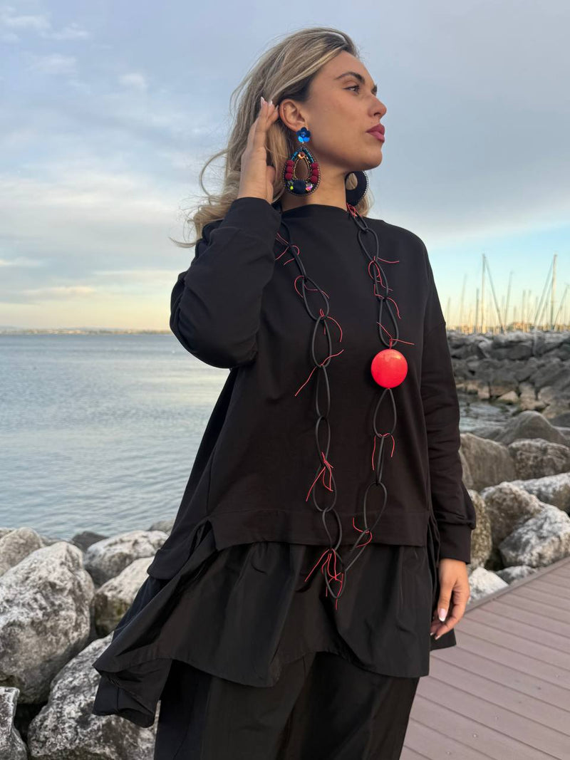 MAXI MAGLIA ASIMMETRICA