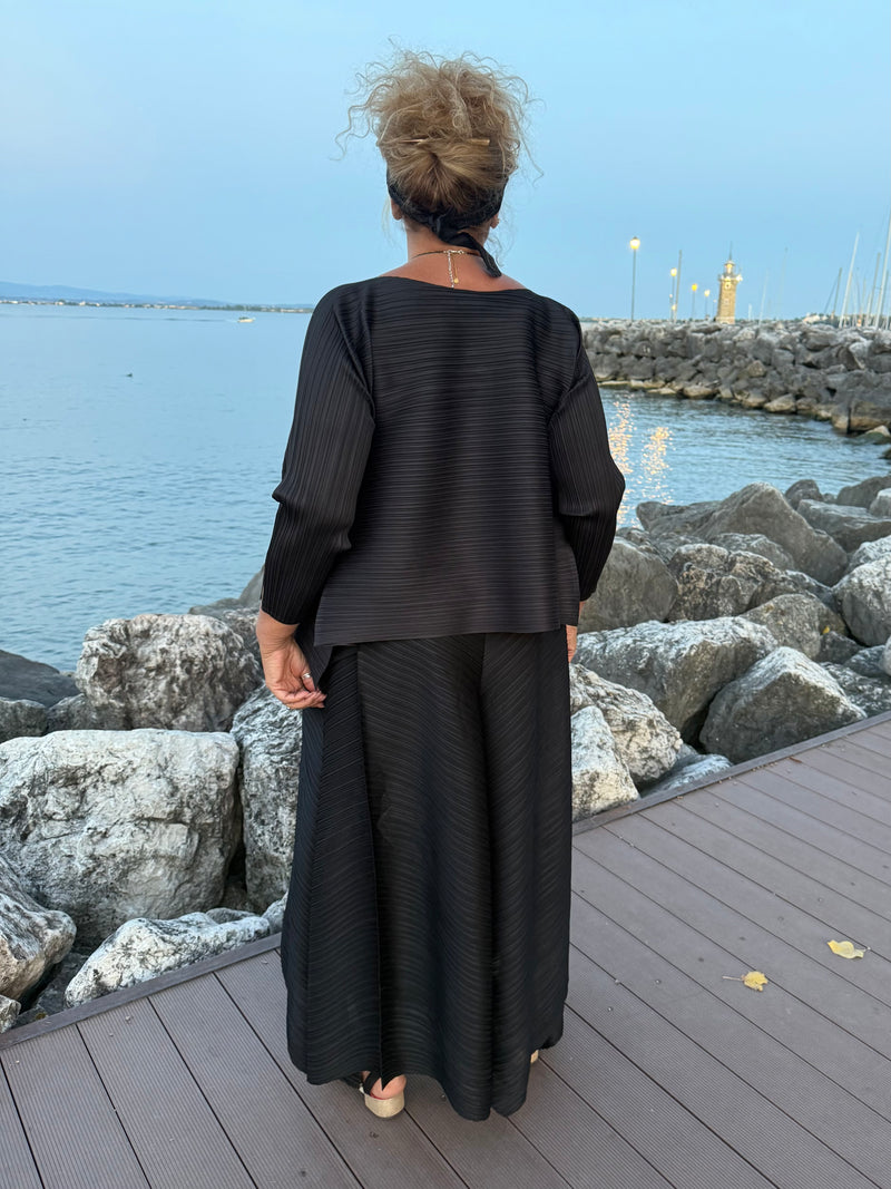 PANTALONI  IN PLISSE' CIN PANNELLI