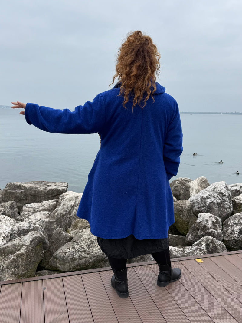 CAPPOTTO LANA COTTA KARLSTAD BLU