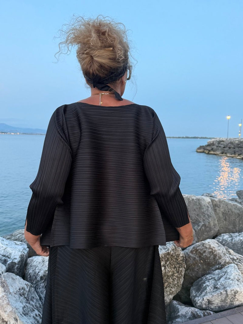 BLUSA A PANNELLO PLISSE ‘