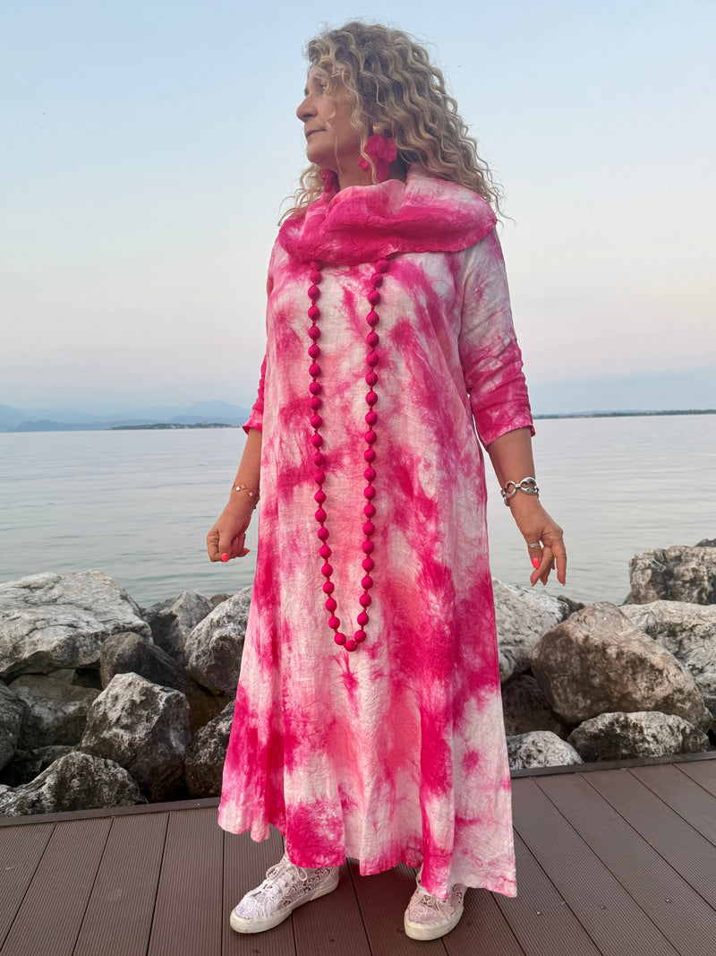ABITO IN LINO GRAZIA FUCSIA