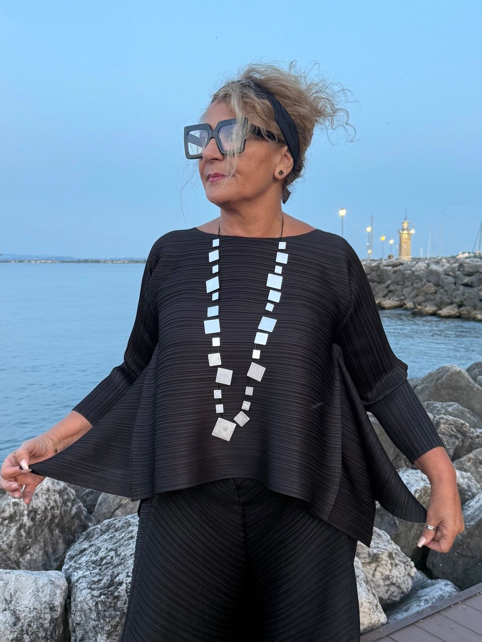 COLLANA QUADRATINI ALLUMINIO