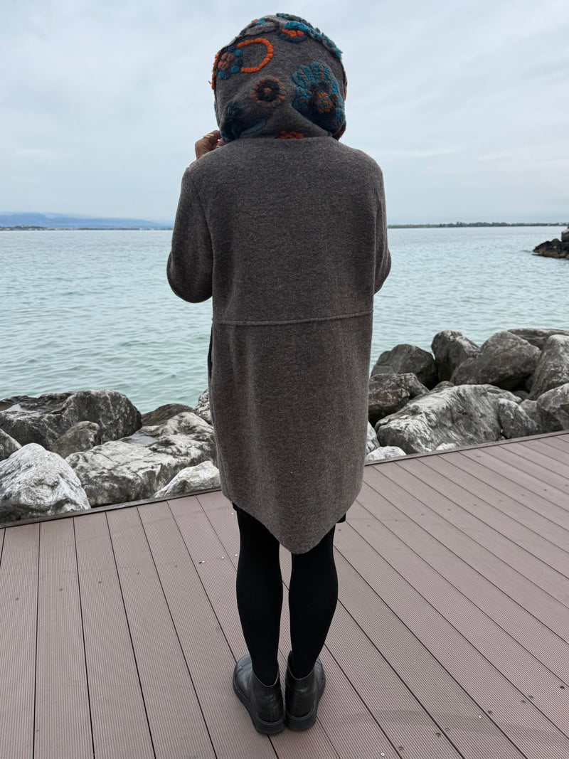 CAPPOTTO LANA COTTA MALMÖ TORTORA