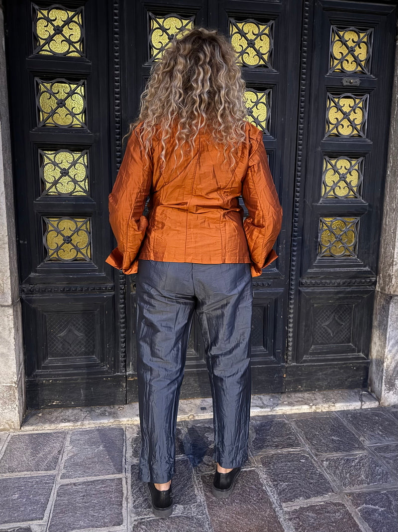 PANTALONI STROPICCIATI GRIGIOLUCIDO