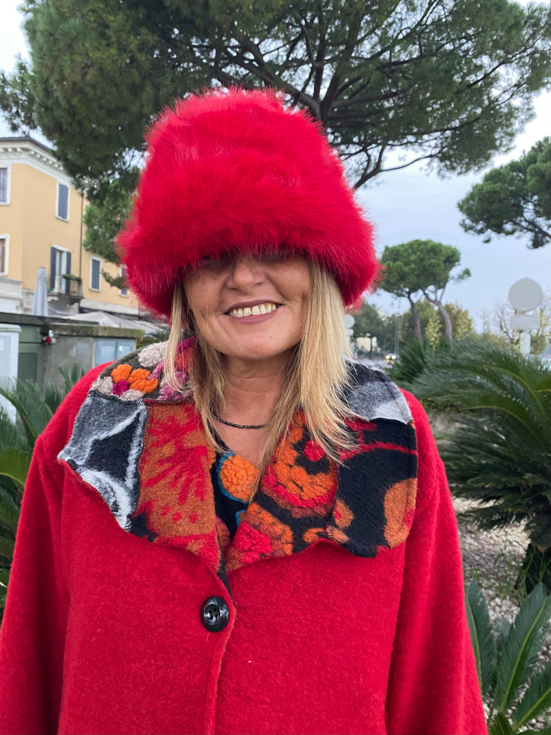 CAPPELLINO TEDDY ROSSO