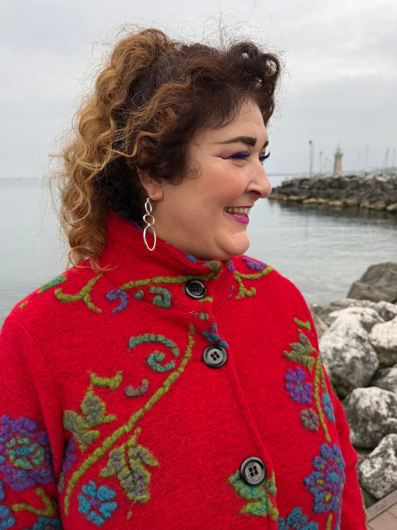 GIACCA LUNGA DORIS ROSSA