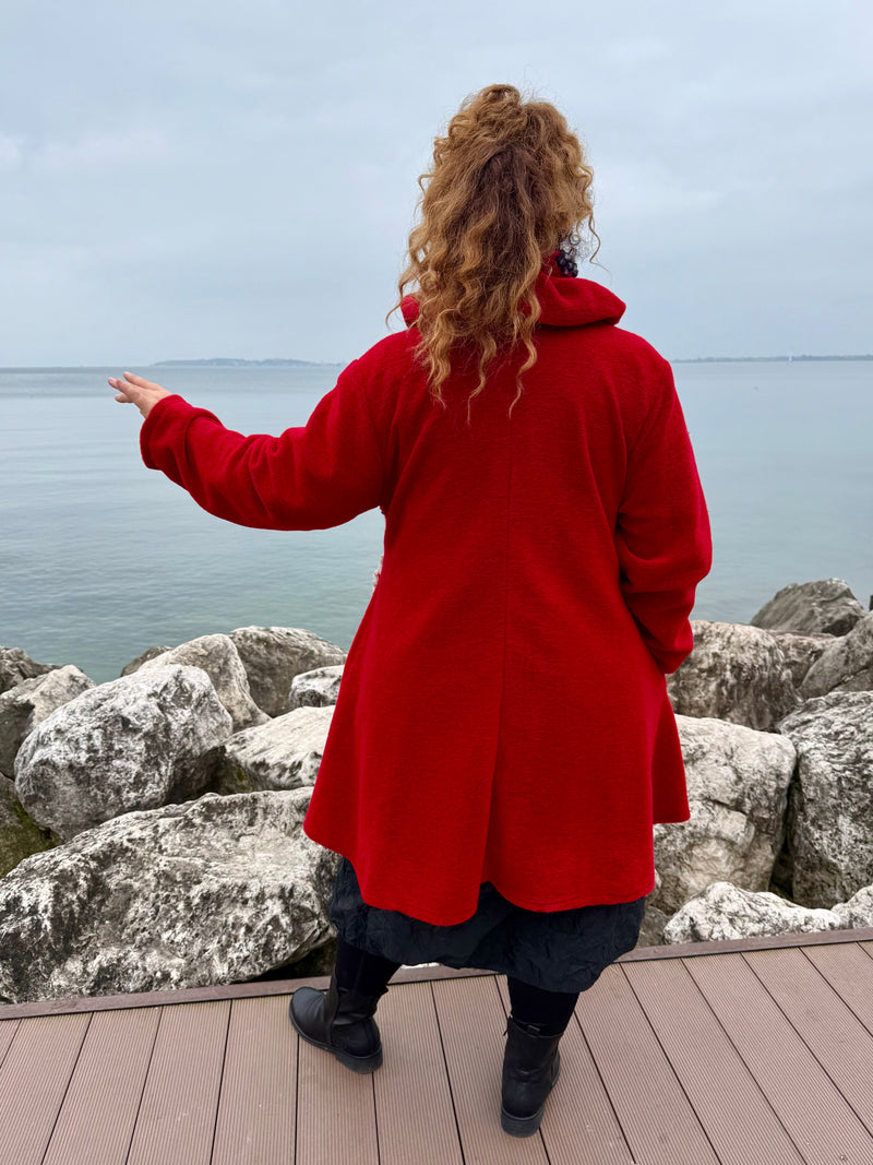 CAPPOTTO LANA COTTA KARLSTAD ROSSO