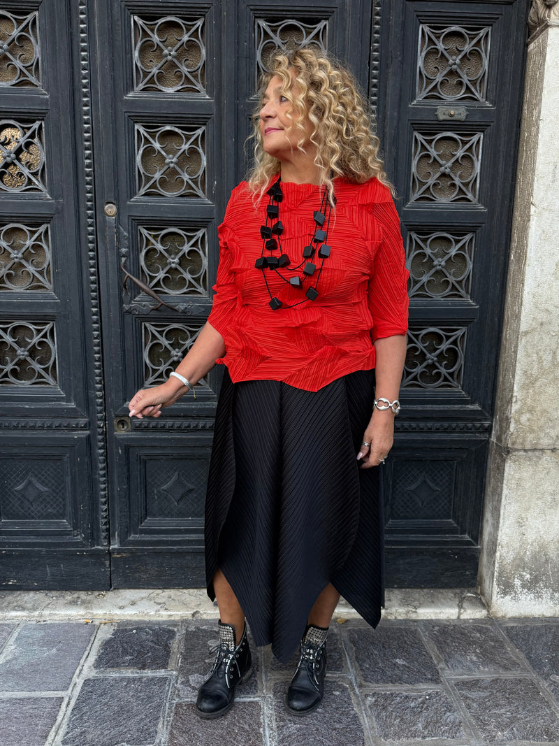 BLUSA IN PLISSÈ PIZZICATO