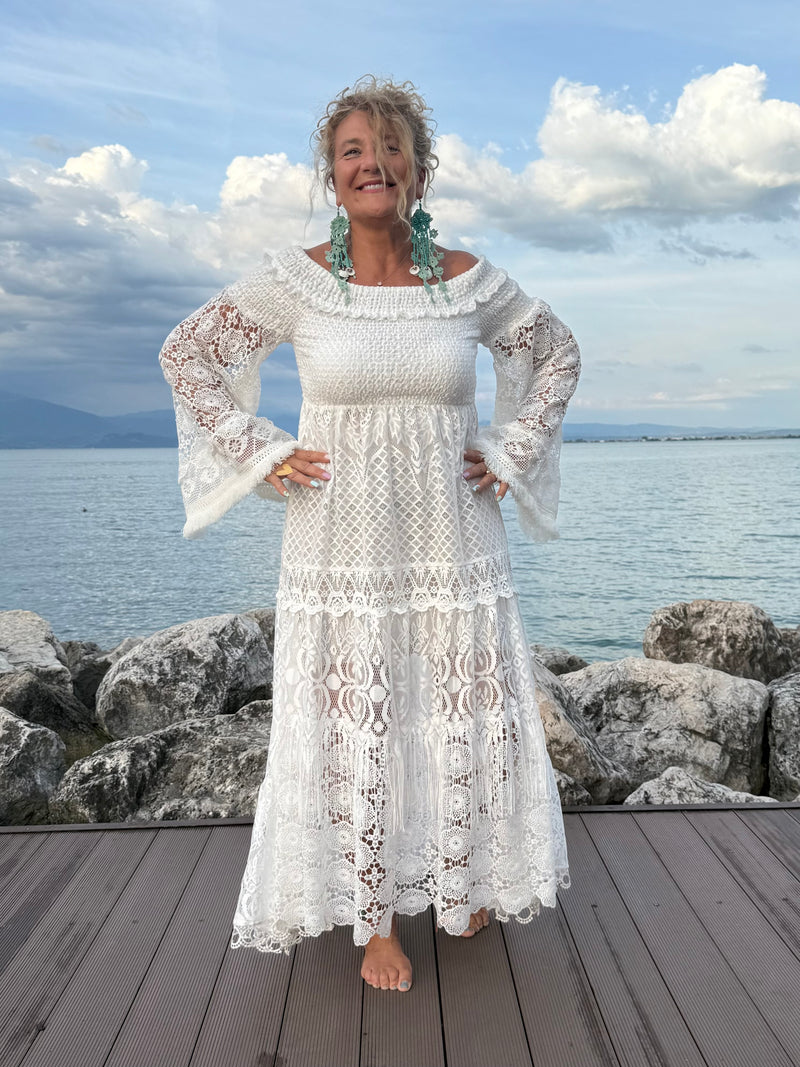 ABITO BIANCO BOHO CHIC
