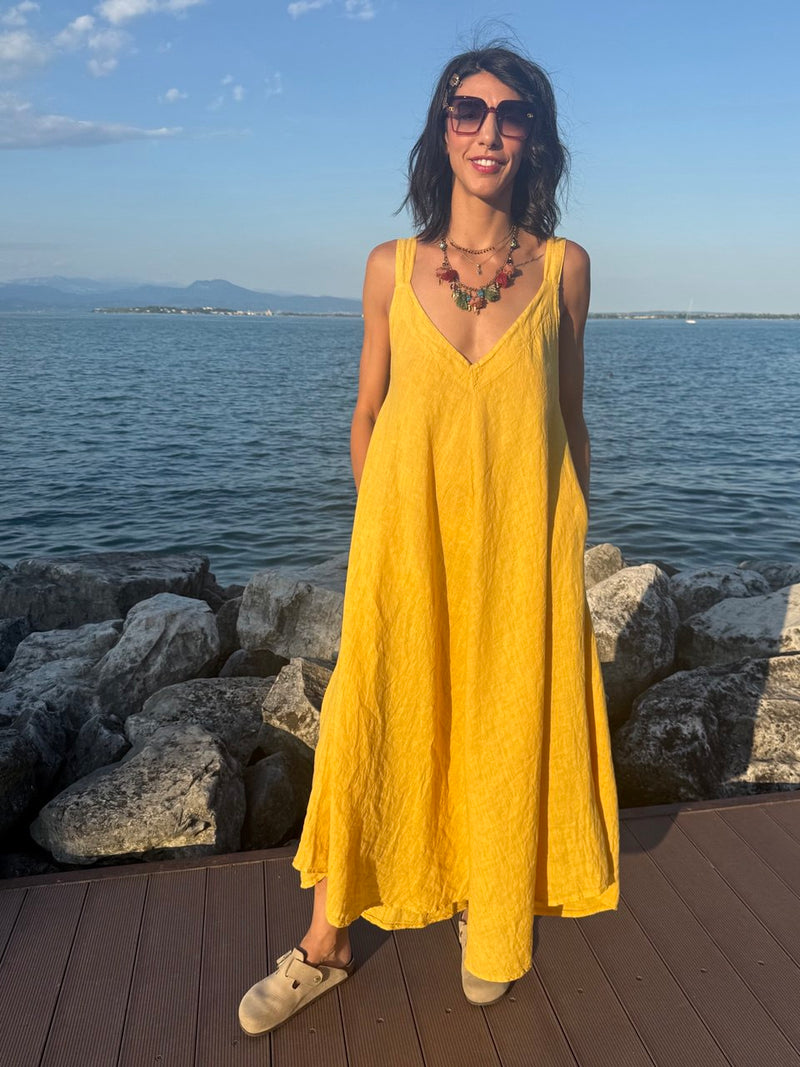 ABITO LINO KELLY GIALLO