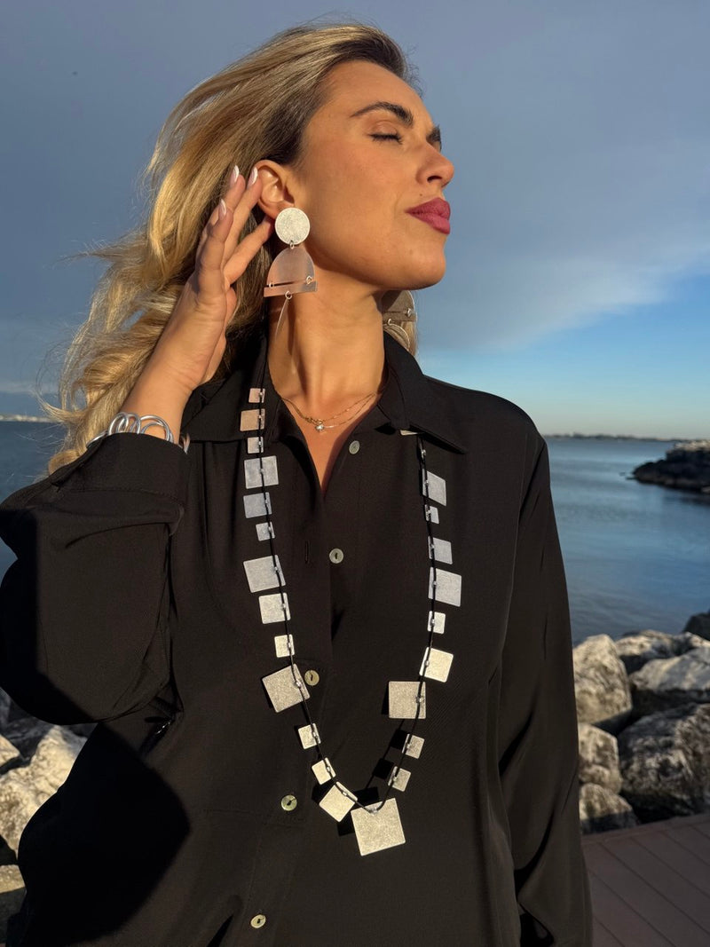 COLLANA QUADRATINI ALLUMINIO