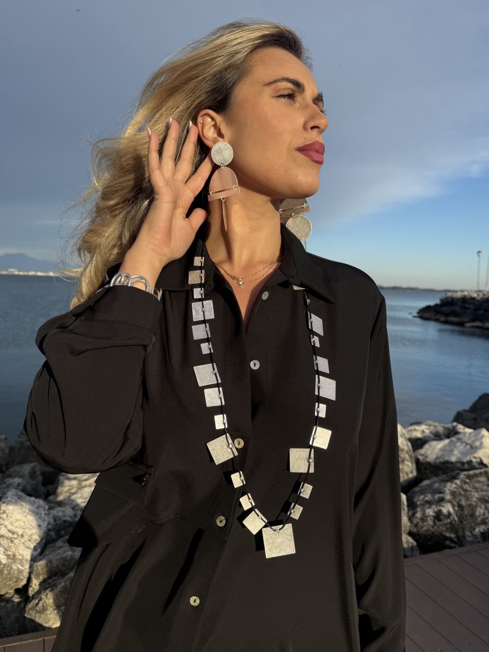 COLLANA QUADRATINI ALLUMINIO