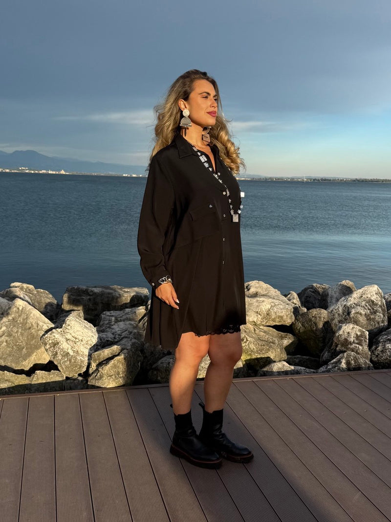 CAMICIA FLUIDA CON MOTIVO GILET