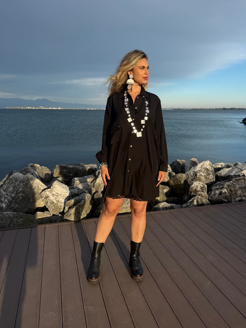 CAMICIA FLUIDA CON MOTIVO GILET