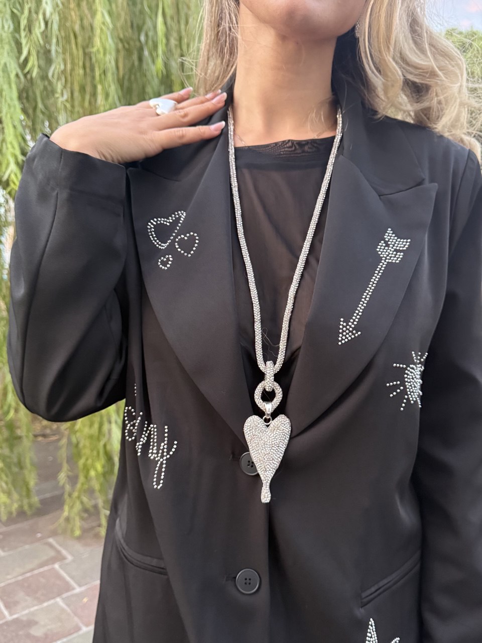 COLLANA CUORE STRASS