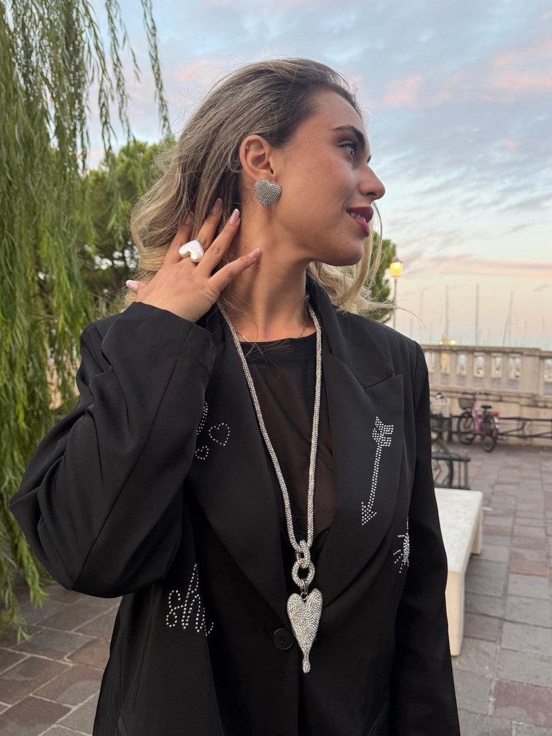 COLLANA CUORE STRASS