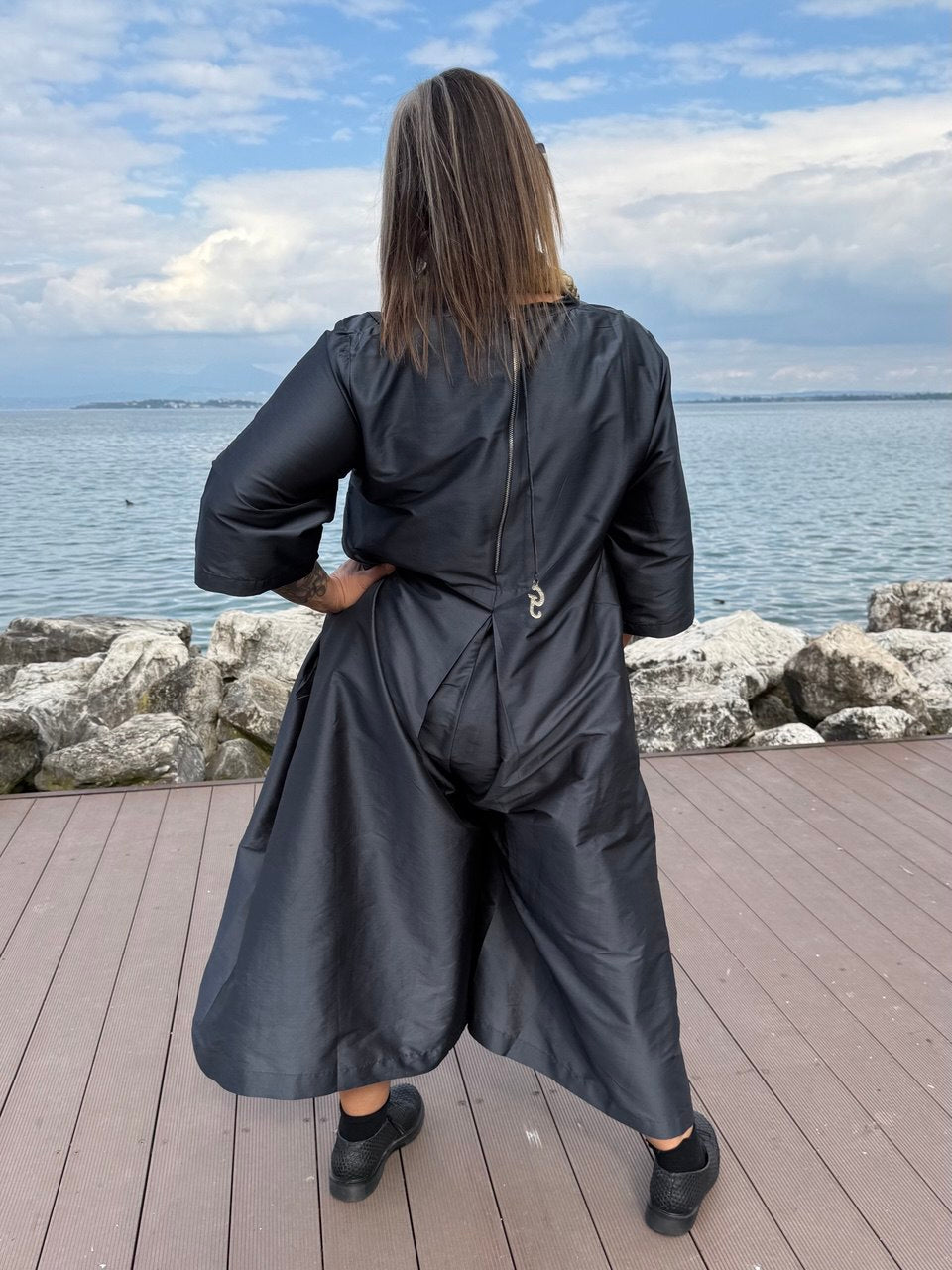 ABITO TUTA TAFFETA’ GRIGIA