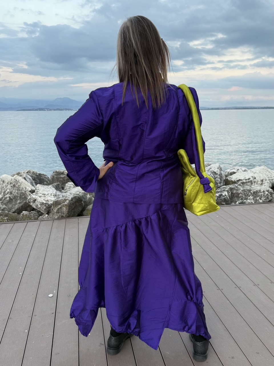 GIACCA STROPICCIATA VIOLA