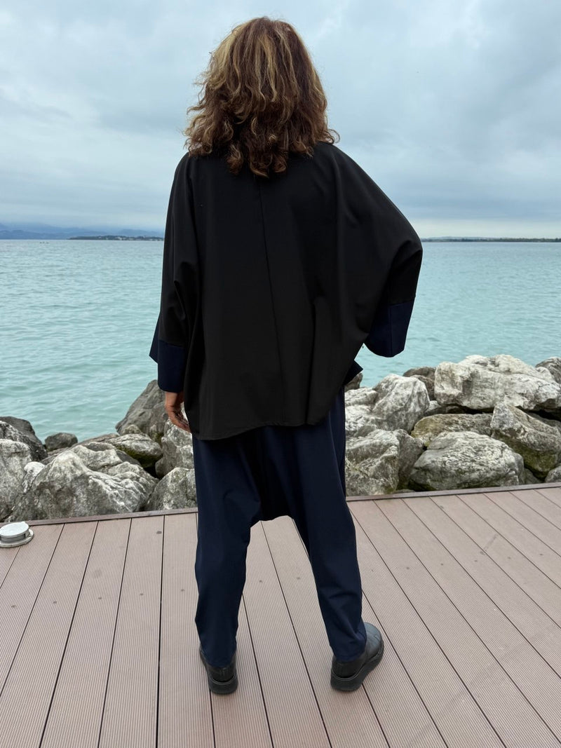 BLUSA GLENDA BLU E NERA