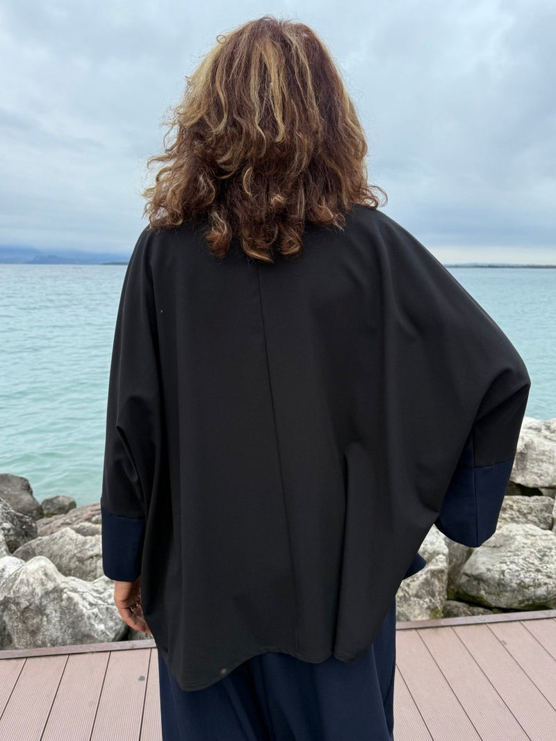 BLUSA GLENDA BLU E NERA