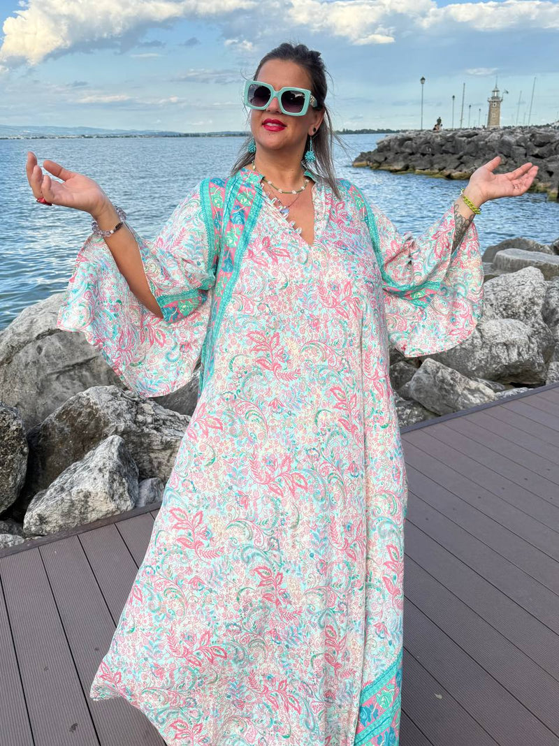 ABITO SHEBA PAISLEY ROSA