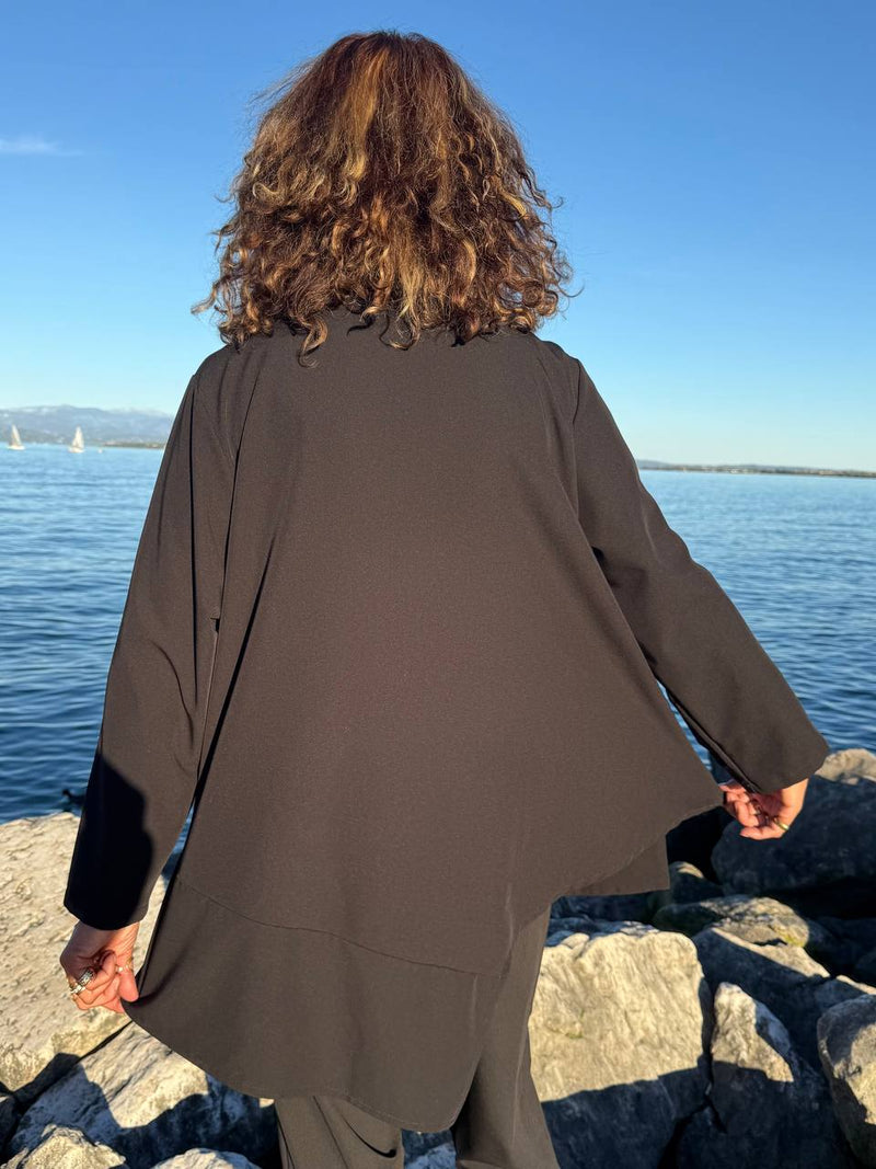 BLUSA IRREGOLARE NERA