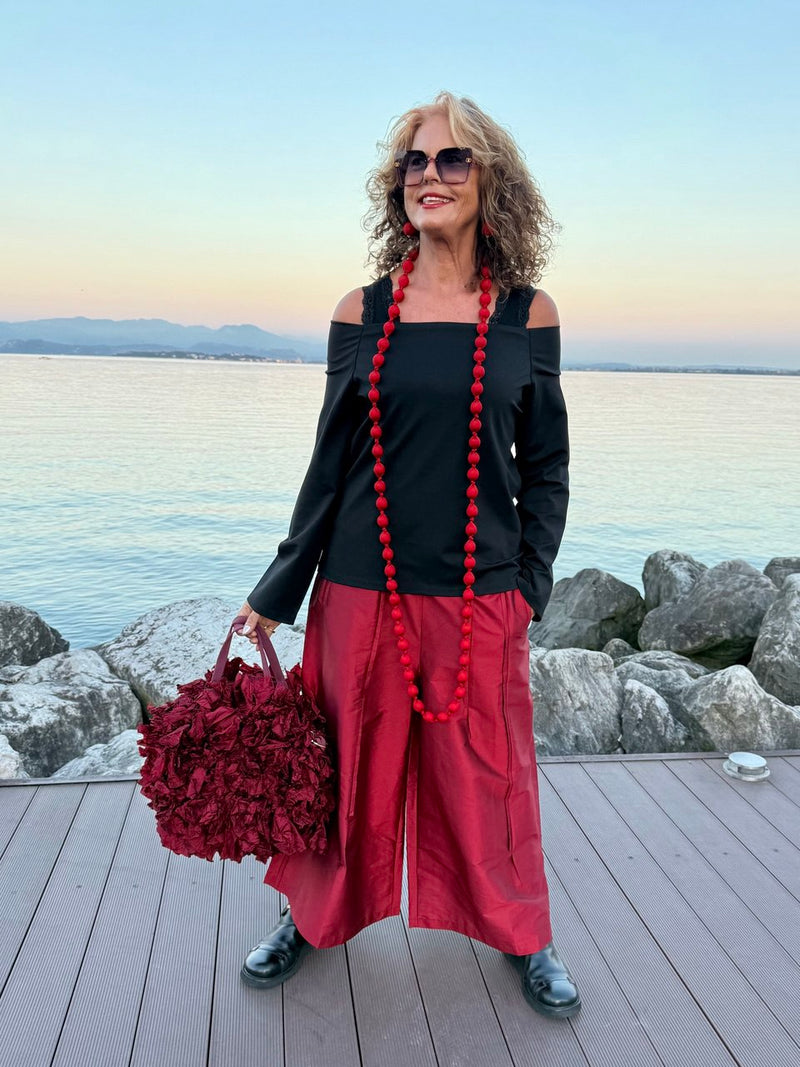 PANTALONE ROSSO ORIENTE