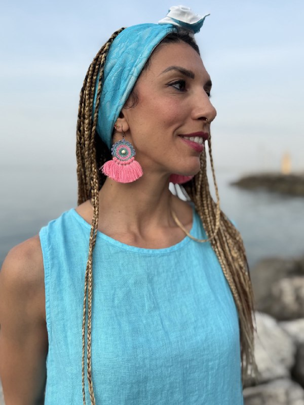 FASCIA IN PIZZO TURCHESE