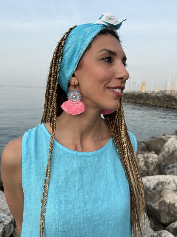 FASCIA IN PIZZO TURCHESE