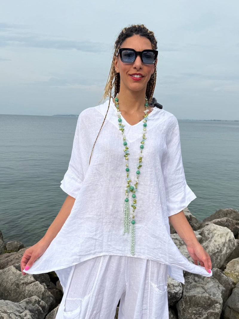 Blusa/ poncho  corallo